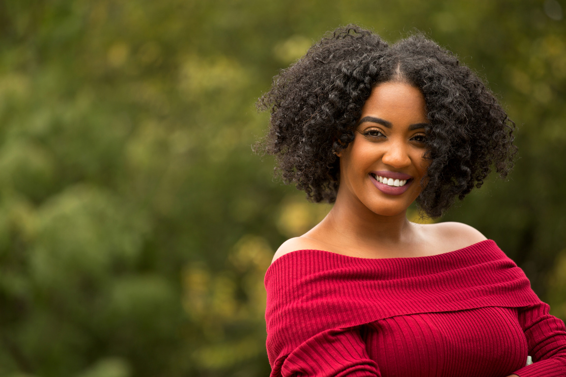 Beautiful Confident African American Woman Smiling